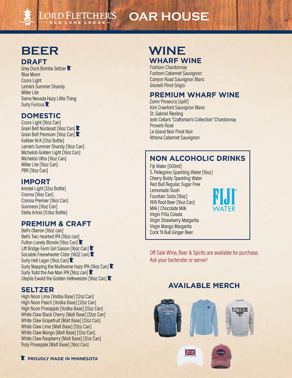 Wharf & Takeout Menu