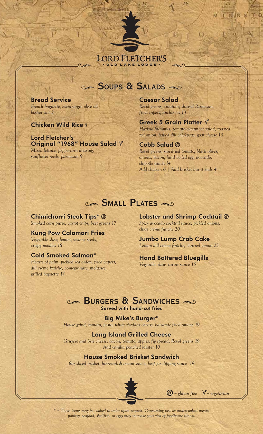 Main Dining Room Menu