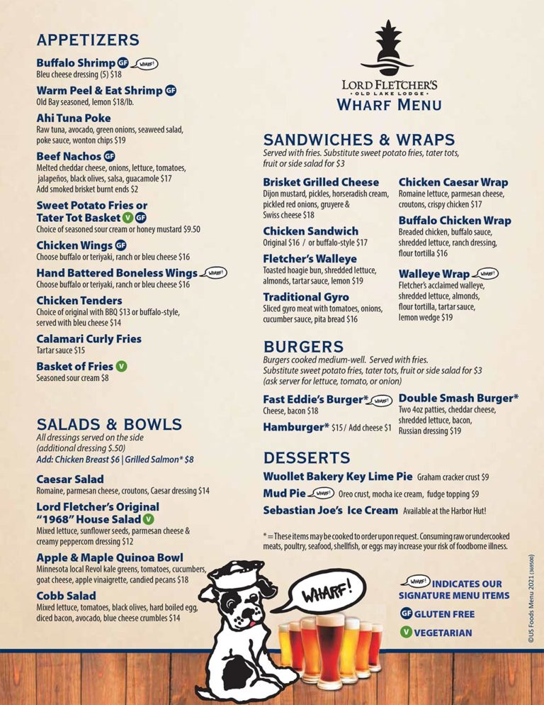 Wharf & Takeout Menu