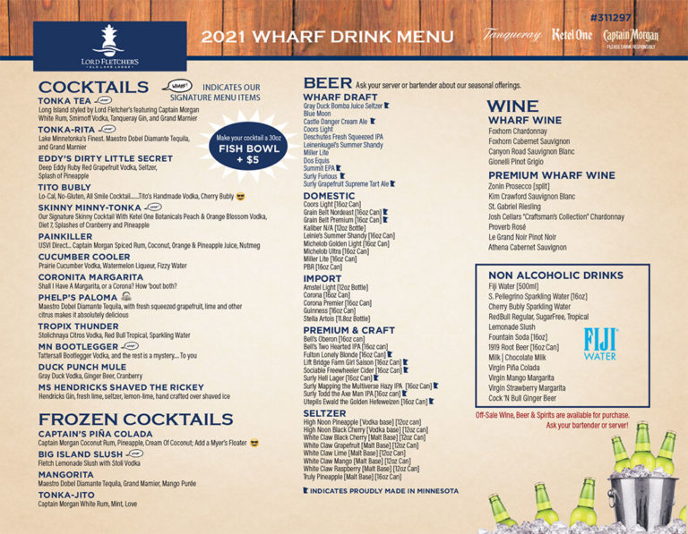 Wharf & Takeout Menu