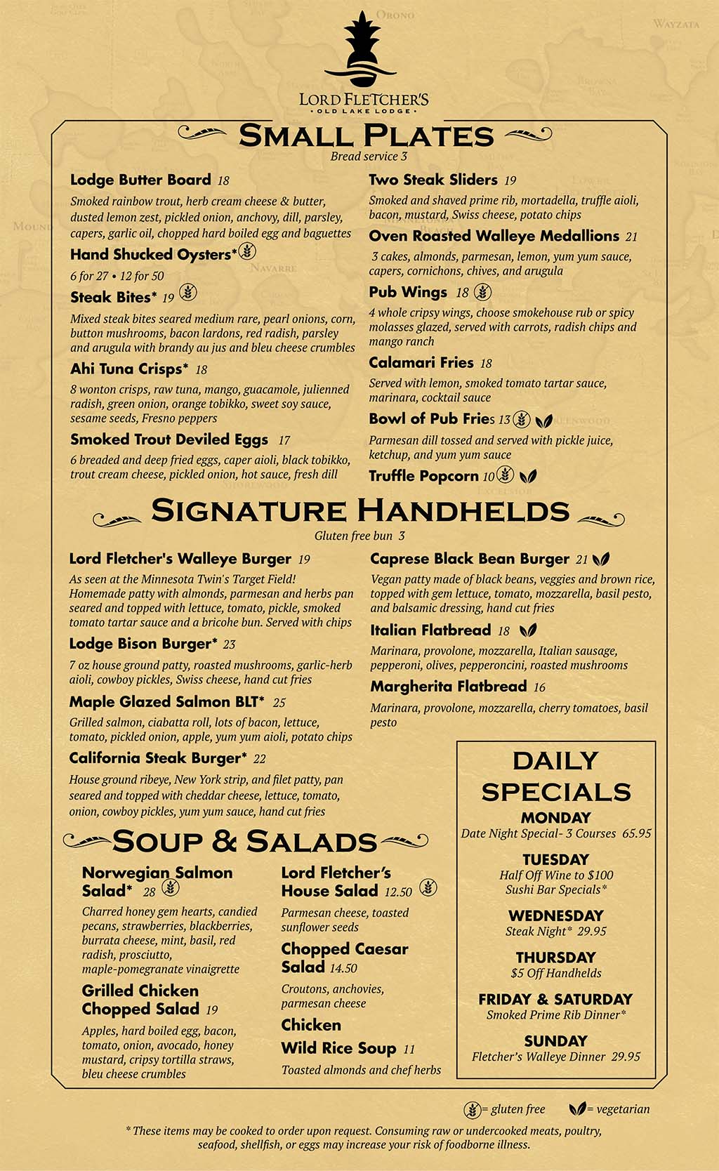 Main Dining Room Menu