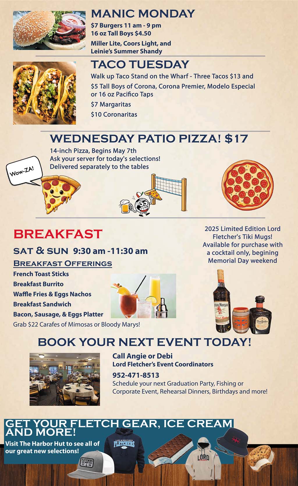 Lord Fletcher's Wharf and Oar House Specials