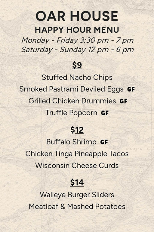 Lord Fletcher's Oar House Happy Hour