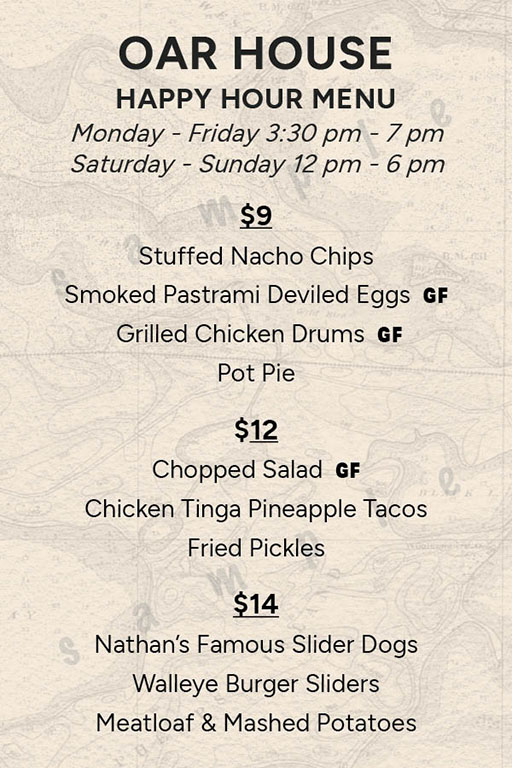 Lord Fletcher's Oar House Happy Hour