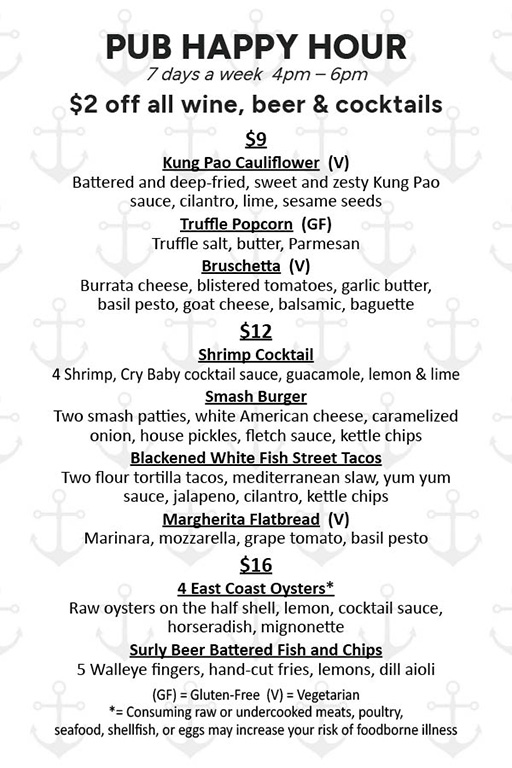 Lord Fletcher's Pub Happy Hour