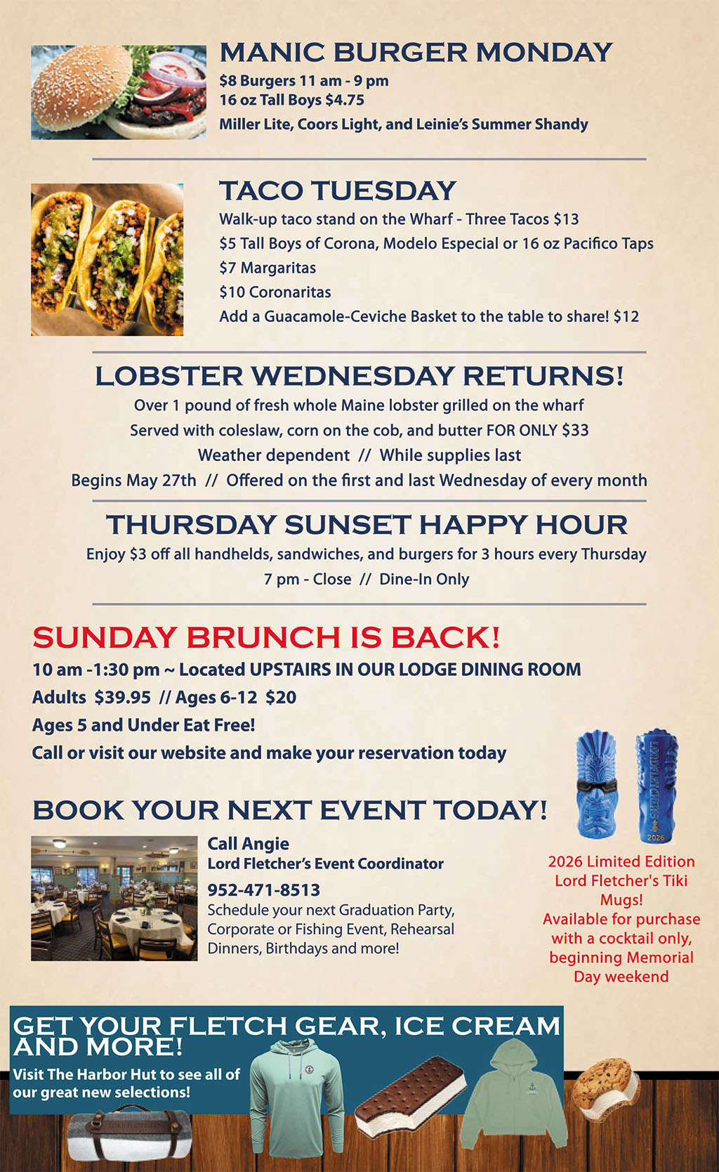 Lord Fletcher's Wharf Specials